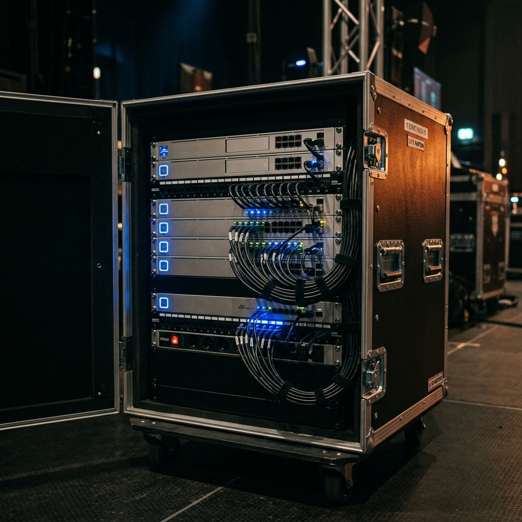 UniFi Enterprise Netzwerk-Rack für event it und Hardwarevermietung